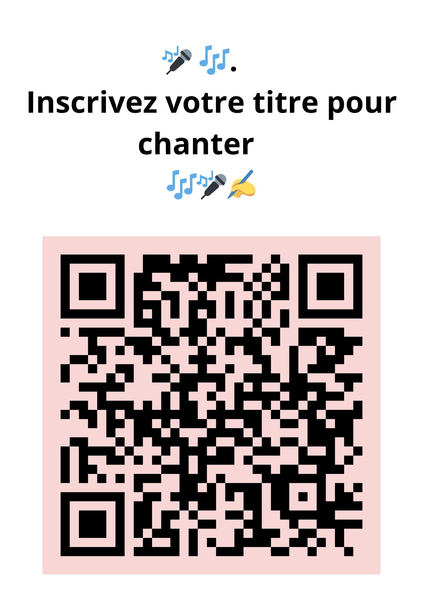 Code QR pour l’interface de réservation karaoké FD KaraLive Connect